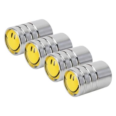 Cykelventil munstycke Smiley - 4-Pack