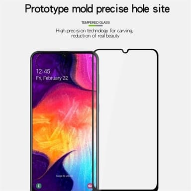 MOFI Tempererat Skärmskydd 9H 2.5D Samsung Galaxy A50 Svart Ram