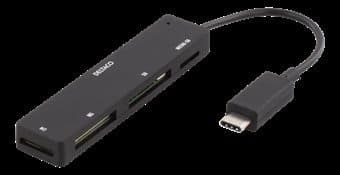 USB 2.0 minneskortläsare för  SD, Micro-SD, M2 och MemoryStick