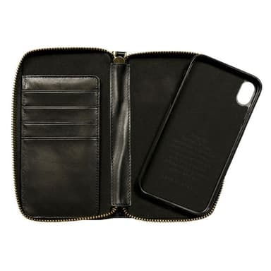 Plånboksfodral m. dragkedja till Iphone XR - Svart