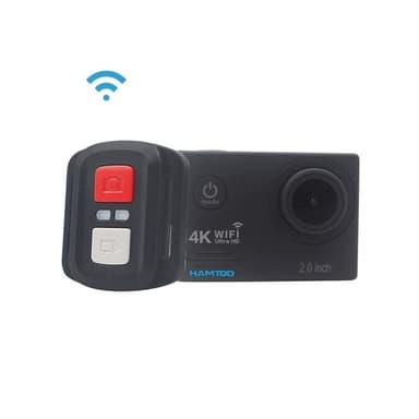 HAMTOD HD 4K WiFi Actionkamera med fjärrkontroll