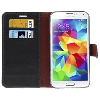 Flipfodral hållare & kreditkort till Samsung Galaxy S5 - Svart