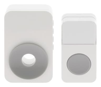 König Dörrklockset Trådlöst 85dB  AC Plug-In Vit/Grå