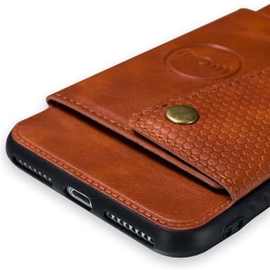 Plånboksfodral med magnet iPhone XS Max - Brun