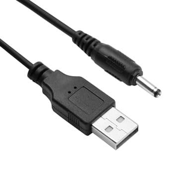 Usb kabel med strömförsörjning - 3,5mm rund plugg