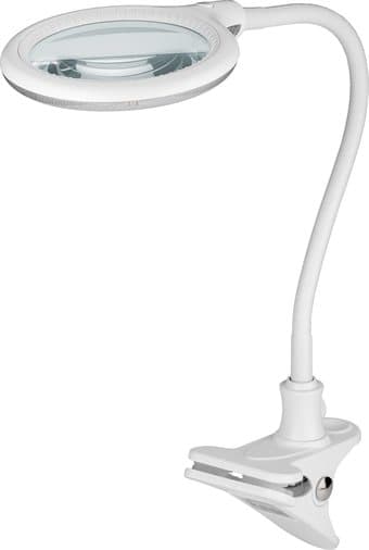 LED-lampa med förstoringsglas