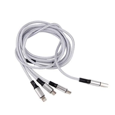 3i1 USB-laddadapter Silver