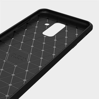Borstat / greppvänligt bakskal för Samsung Galaxy J8 2018 - Svart