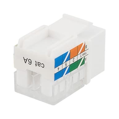 DELTACO Cat6A Keystone-uttag, LSA/110-terminering