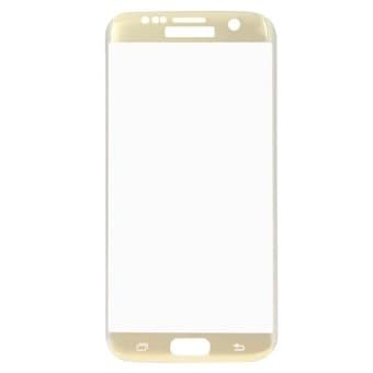 Tempererat glas Samsung Galaxy S7 Edge - Böjt, i Guldfärg