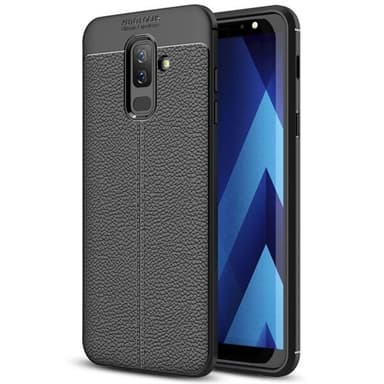 Bakskal / telefonskalLitchi Samsung Galaxy J8 2018 - Svart