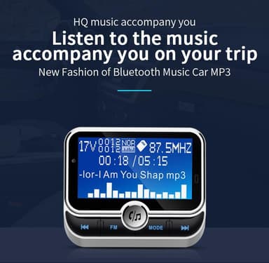 Bluetooth FM sändare och billaddare med dubbla USB 2.4V