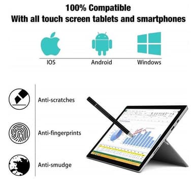 Touch screen penna för digital skärm (Smartphone, läsplatta, m.m.)