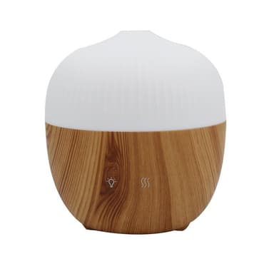 INF Ultraljud luftfuktare för aromaterapi med färgade LED 160 ml Träfä