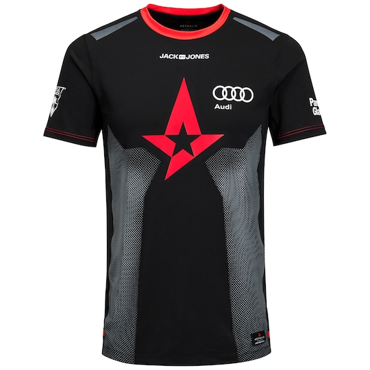 Astralis officiel T-shirt svart/röd (M)