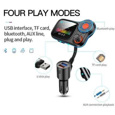 FM-sändare bluetooth 5.0 för bilen