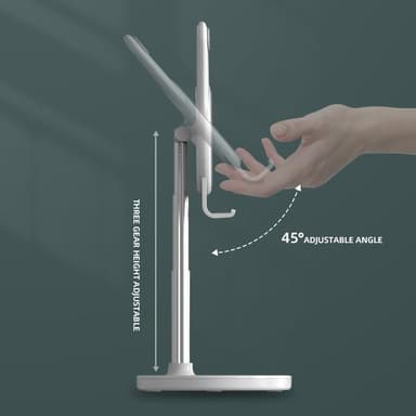 Höjdjusterbar hållare / mobilställ (16-23 cm) Vit