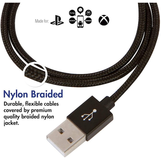 Micro USB kabel 3m Svart