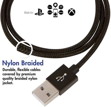 Micro USB kabel 3m Svart