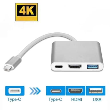 USB-C till HDMI Multiport Adapter - 4K 60Hz + USB 3.0 + USB-C