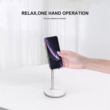 Höjdjusterbar hållare / mobilställ (16-23 cm) Vit