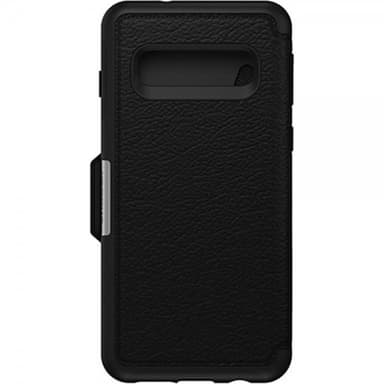 Samsung Galaxy S10 Fodral Strada Series Äkta Läder Svart