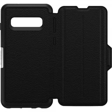 Samsung Galaxy S10 Fodral Strada Series Äkta Läder Svart