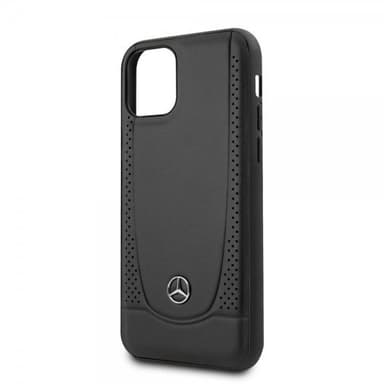 Mercedes Benz iPhone 11 Skal Logo Perforerad Svart