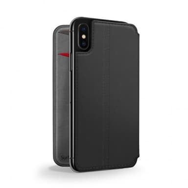 Twelve South iPhone X/Xs Plånboksfodral SurfacePad Nappaläder Svart