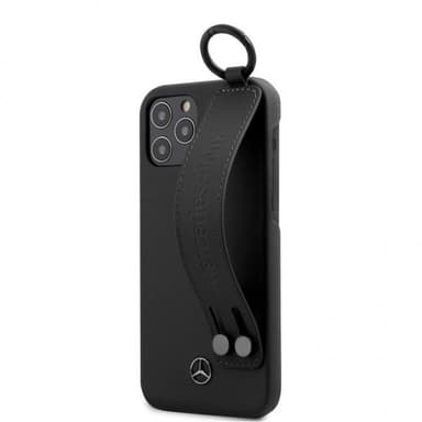 Mercedes Benz iPhone 12 Mini Skal Hand Strap Case Svart