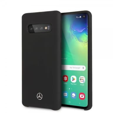 Mercedes Benz Samsung Galaxy S10 Skal Silikon Logo Svart