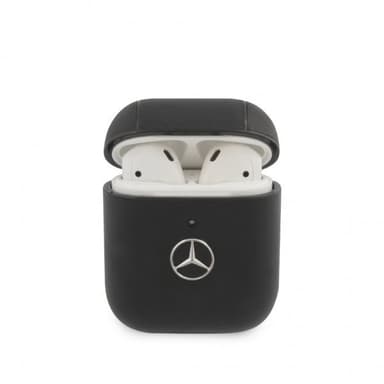Mercedes Benz AirPods (1/2) Skal Leather Case Svart