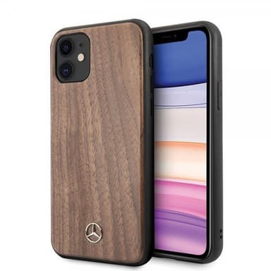 Mercedes Benz iPhone 11 Skal Wood Line Walnut