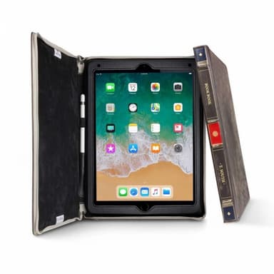 Twelve South iPad 9.7. Air 1. Air 2 Fodral BookBook Äkta Läder Stativ Brun