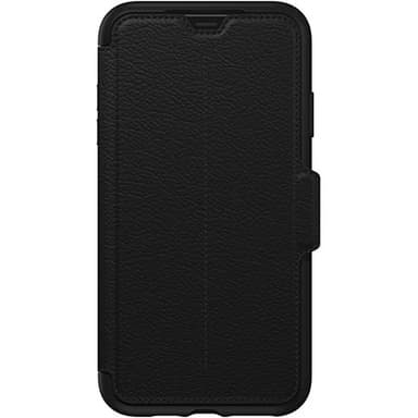 iPhone Xs Max Fodral Strada Series Äkta Läder Shadow Svart