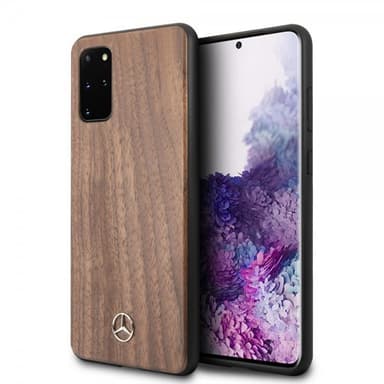Mercedes Benz Samsung Galaxy S20 Plus Skal Wood Line Brun