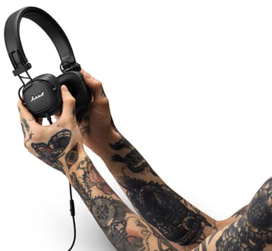 Marshall Major III on-ear hörlurar (svart)