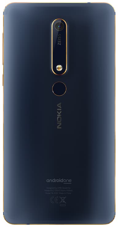 Nokia 6.1 2018 smartphone (blå/guld)