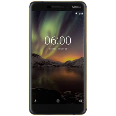 Nokia 6.1 2018 smartphone (blå/guld)
