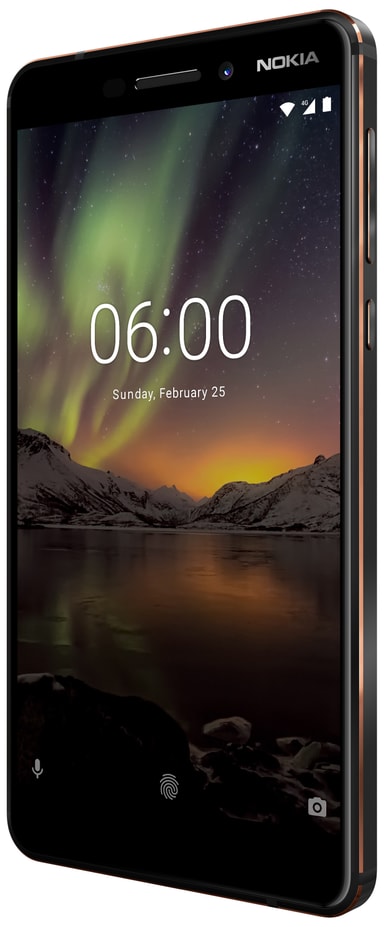 Nokia 6.1 (2018) smartphone (svart/koppar)