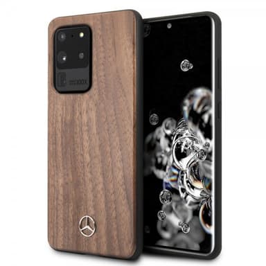 Mercedes Benz Samsung Galaxy S20 Ultra Skal Wood Line Brun