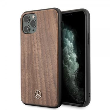 Mercedes Benz iPhone 11 Pro Skal Wood Line Walnut