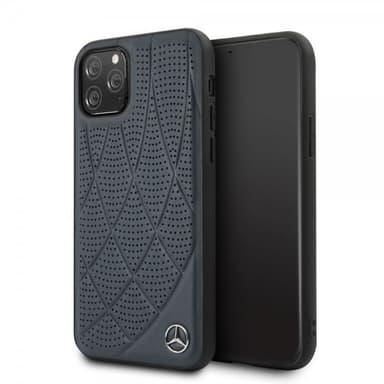 Mercedes Benz iPhone 11 Pro Skal Perforerad Mörkblå