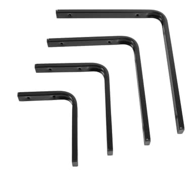 Hylleknekt F-profil 120x150 mm - svart