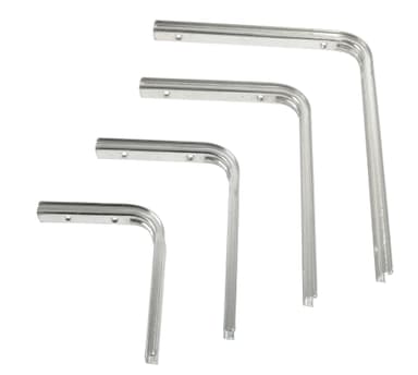Hylleknekt U-profil 125x15 0 mm - el-galvanisert