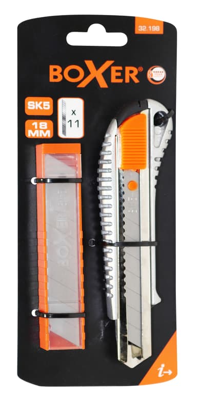 Hobbykniv 18 mm inkl. 10 ekstra knivblader