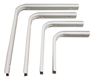 Hylleknekt U-profil 250x300 mm - hvit