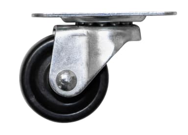 Møbelhjul med plate svart - 30 mm