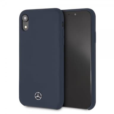 Mercedes Benz iPhone Xr Skal Silikon Logo Mörkblå