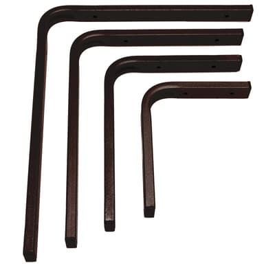 Hylleknekt F-profil 150x200 mm - svart